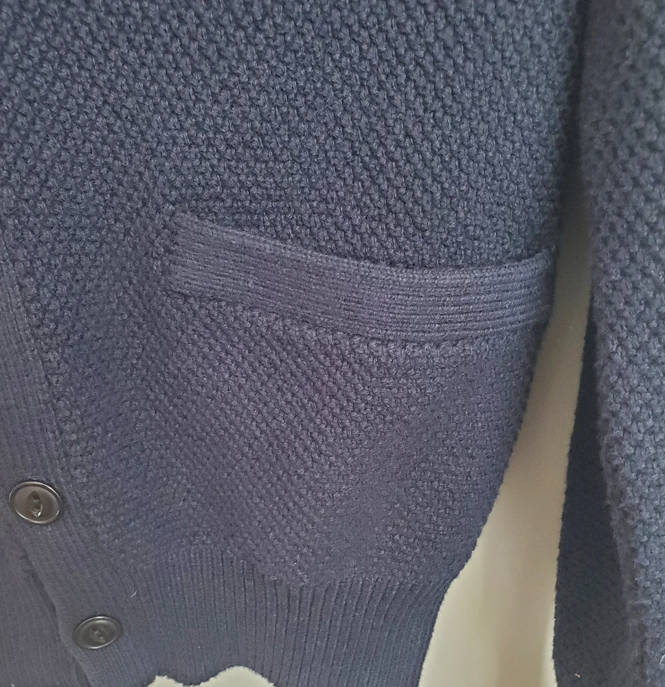 J.Crew Men's Navy Blue Open Cardigan Size Medium